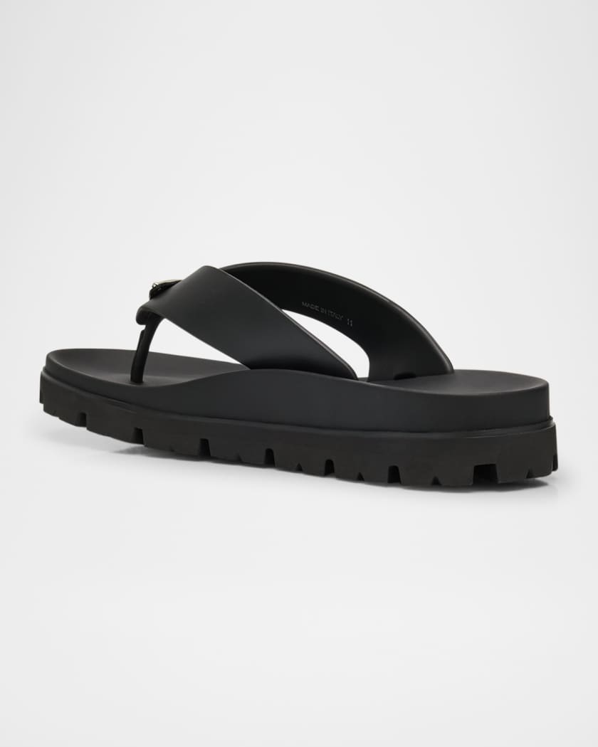 Men's Triangle Logo Thong Sandals 
