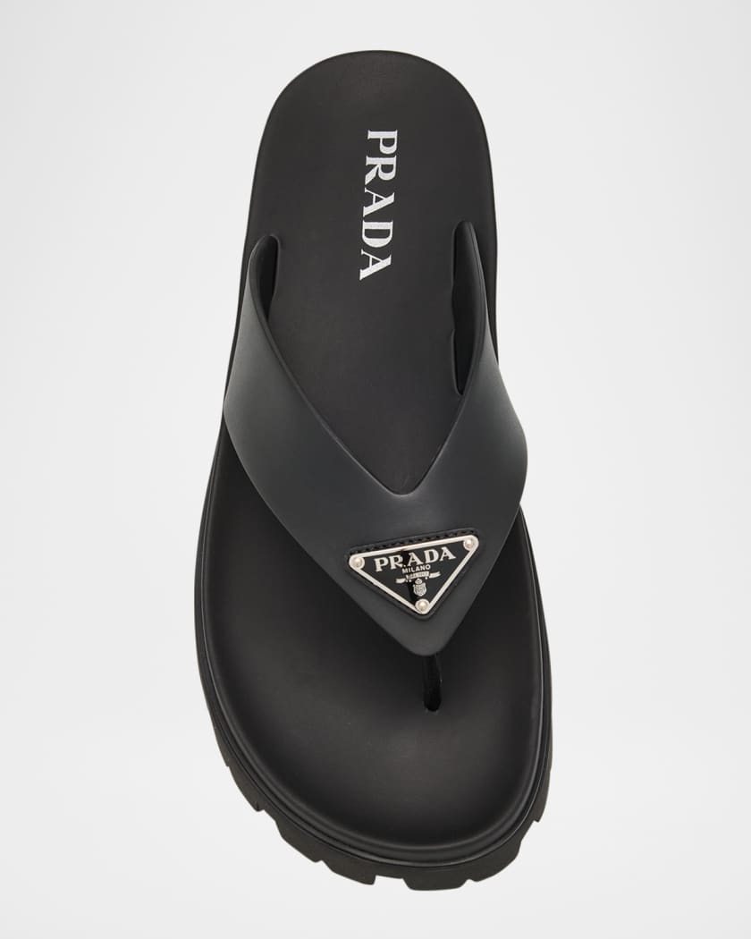 Men's Triangle Logo Thong Sandals 