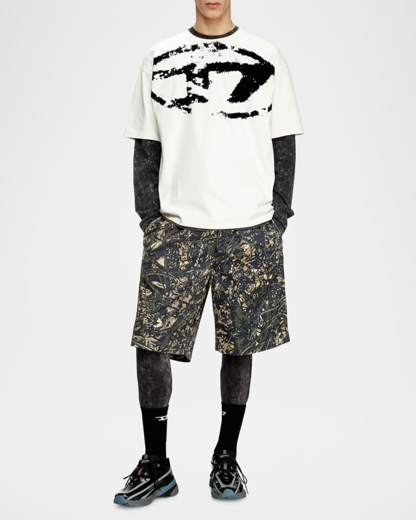 Men's T-BOXT-N14 Oversized D Logo T-Shirt