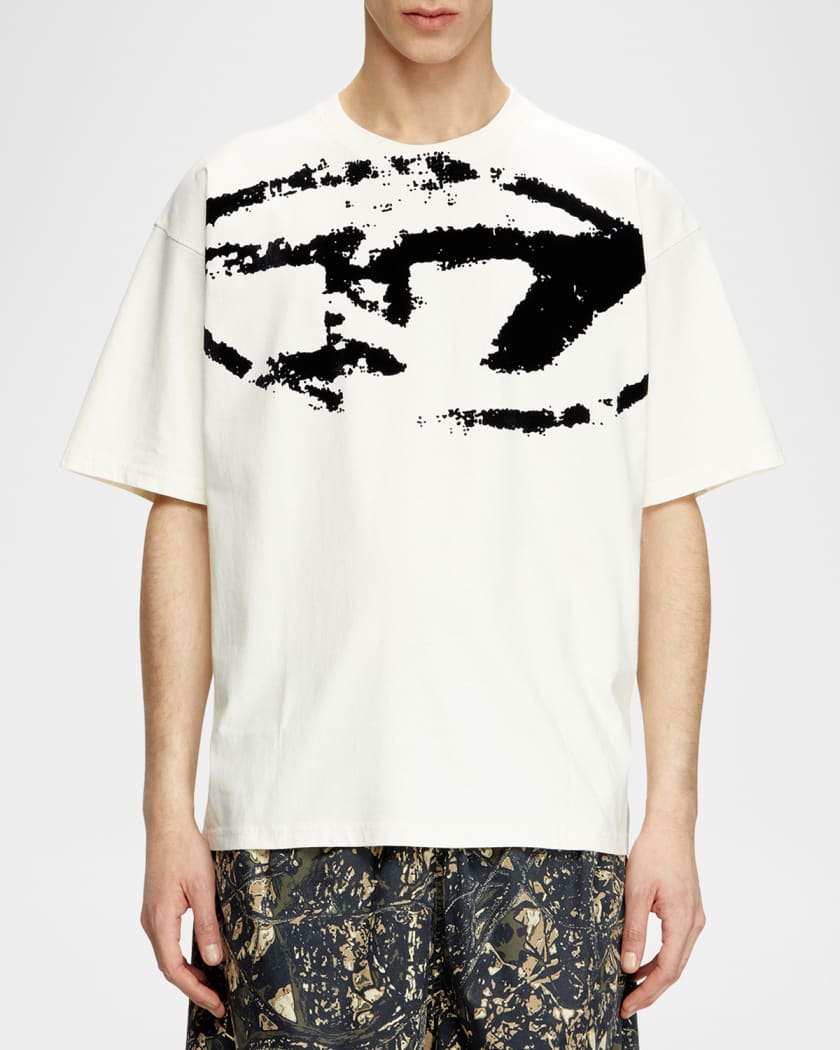 Men's T-BOXT-N14 Oversized D Logo T-Shirt