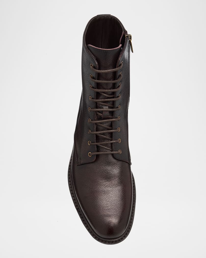 【関税＆送料込み】Brunello Cucinelli Ankle Boots Shoes Brunello Cucinelli Men's Burnished Leather Ankle Boots