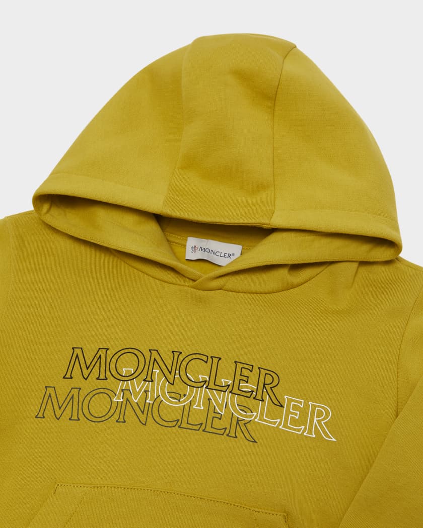 トップス MONCLER / Logo Hoodie Lemon 12A Moncler Boy's Logo-Print Cotton Hoodie, Size 12-14 | Neiman