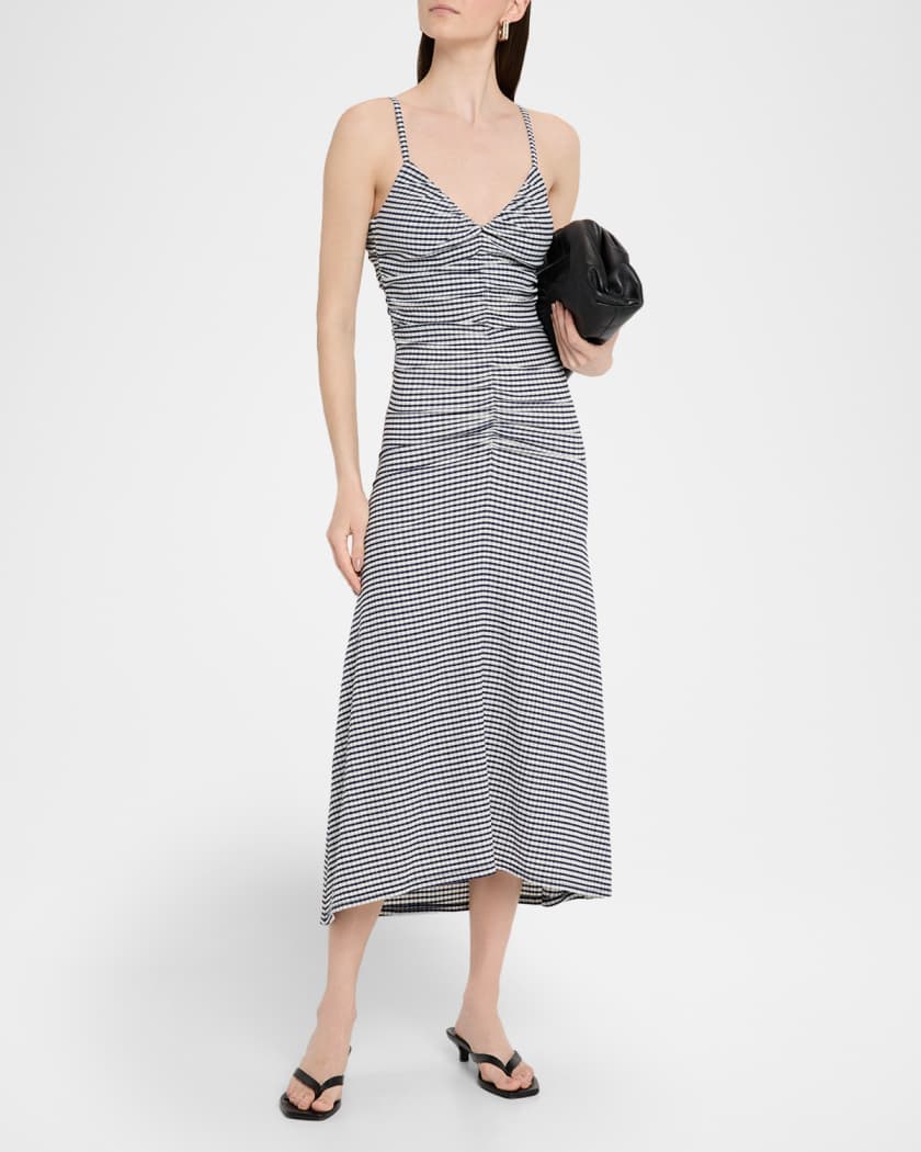 Mari Gingham Midi Dress