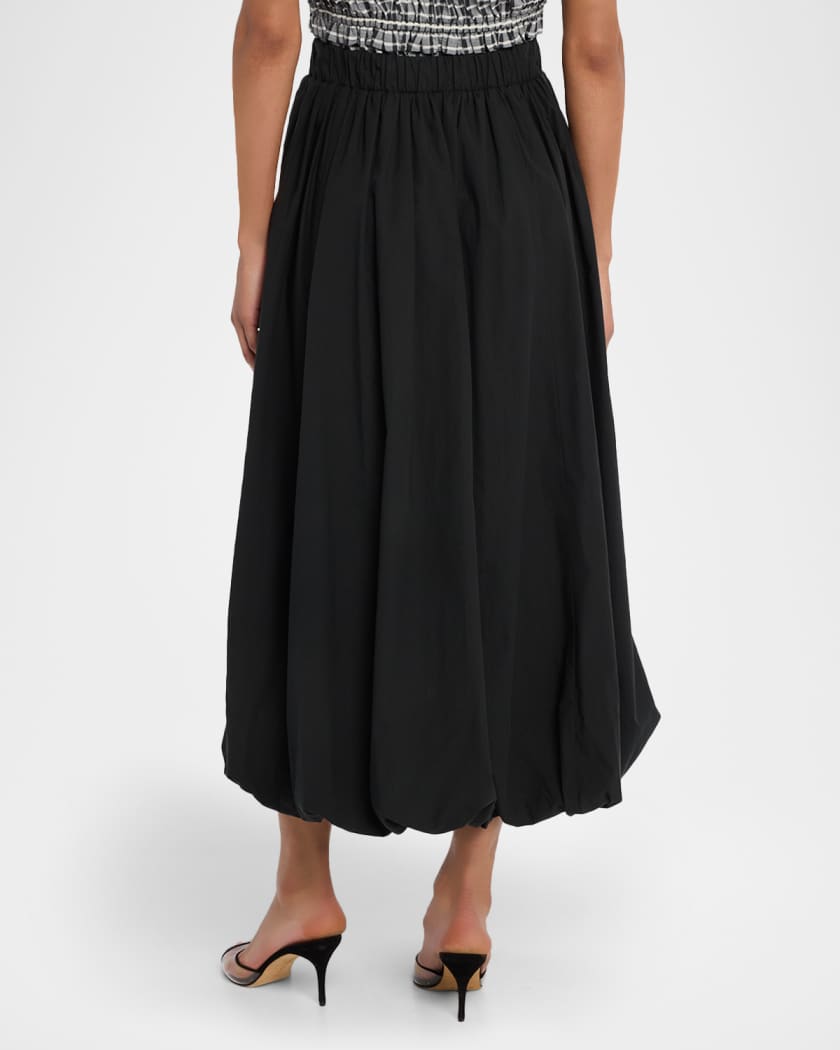 Cala Poplin Bubble Midi Skirt