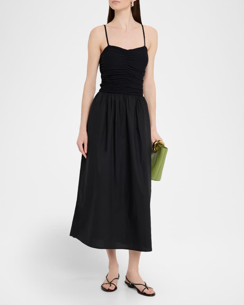 Fisher Ruched Midi Dress