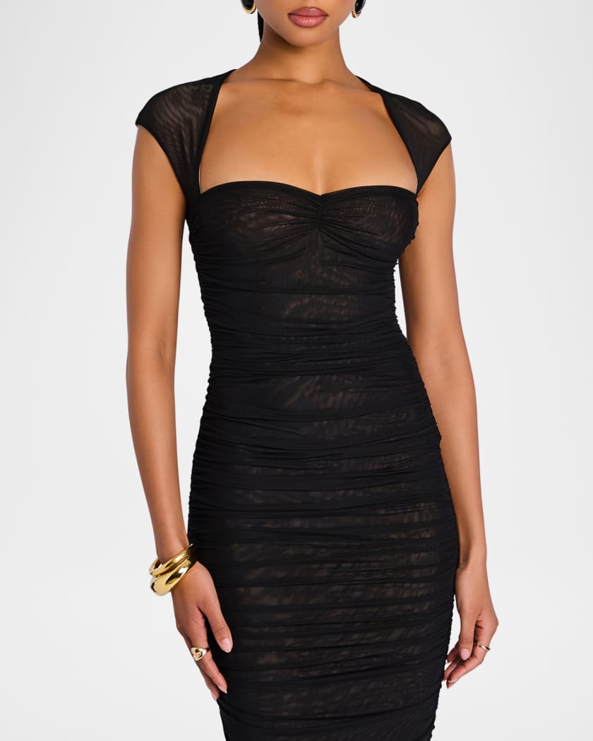 Kylie Mesh Midi Dress
