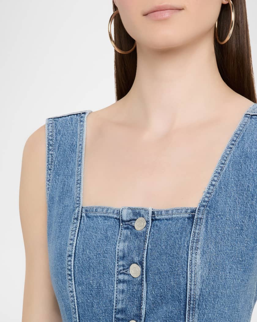 Aliso Belted Denim Midi Dress