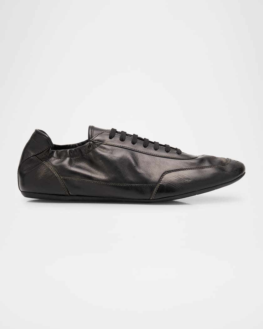 ◆PRADA 最新作◆Collapse スニーカー/Black◆ Prada Collapse Leather Sneakers | Neiman Marcus