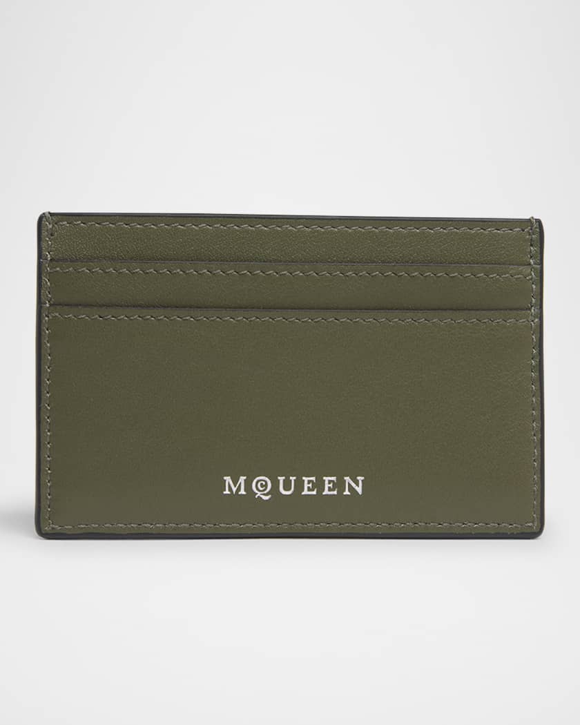 Men's Skull Logo Leather Card Holder