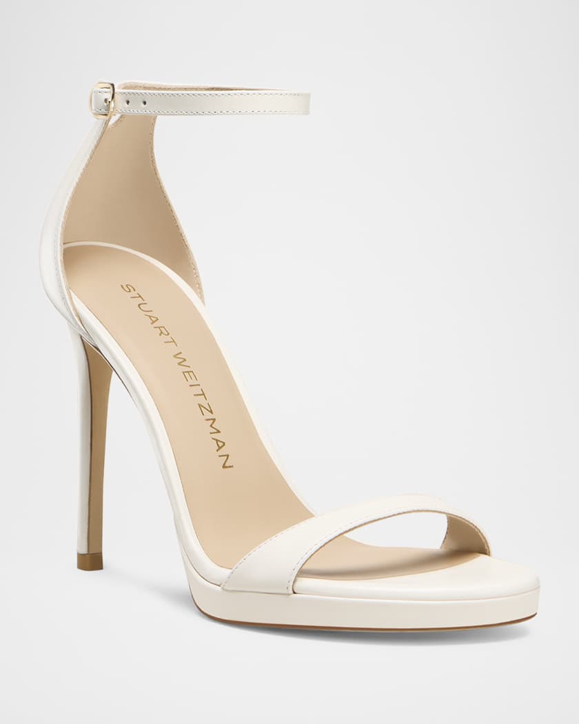 Nudist Patent Ankle-Strap Platform Sandals