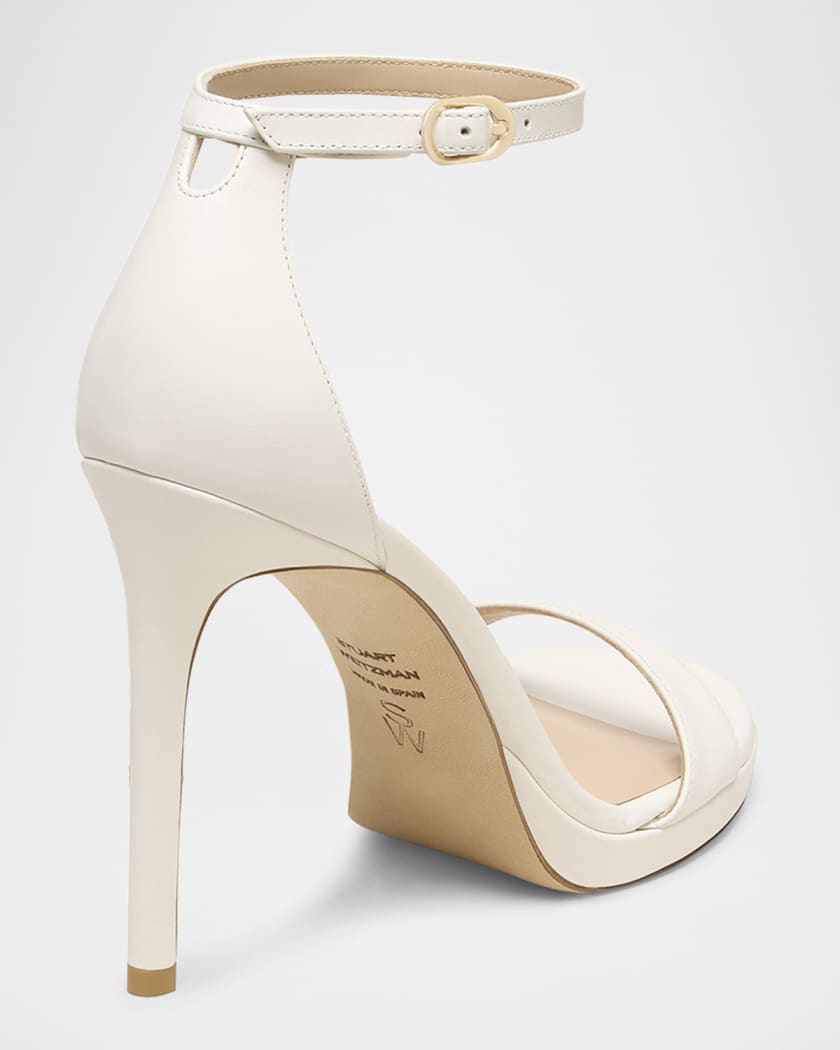 Nudist Patent Ankle-Strap Platform Sandals
