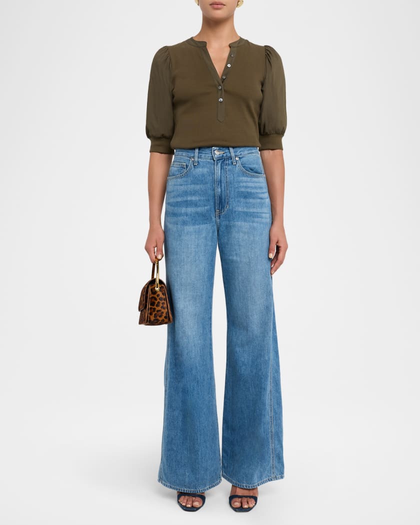 Taylor Wide-Leg Jeans with Chaps