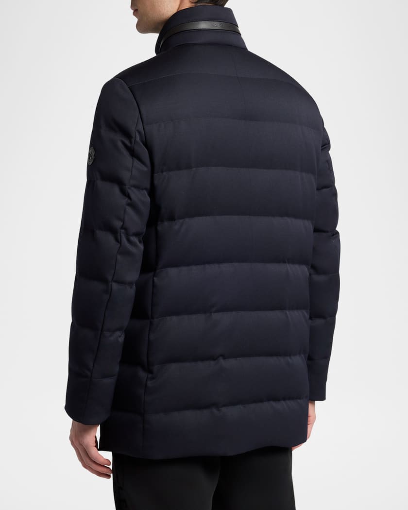 Moncler Men's Quilted Down Long Parka with Hood | Neiman Marcus