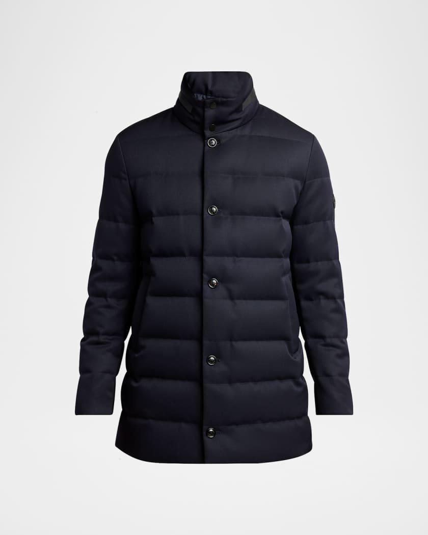 AYA　MONCLER  LONG PARKA メンズ Moncler Men's Quilted Down Long Parka with Hood | Neiman Marcus