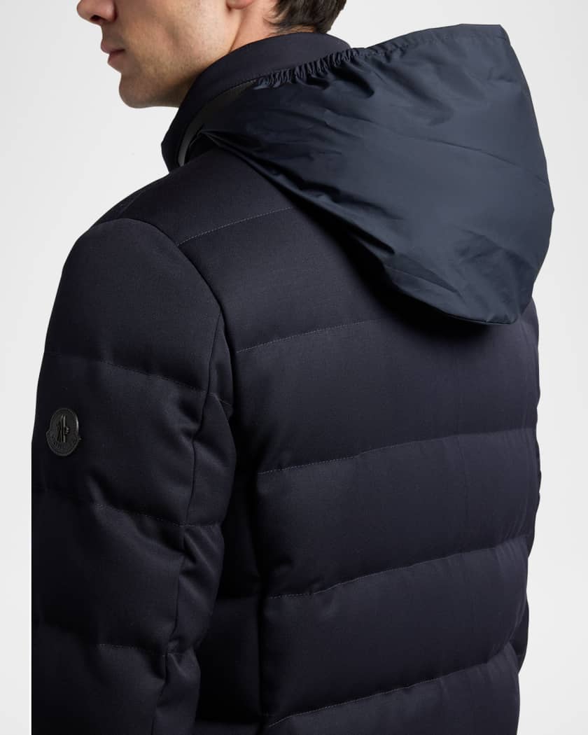 Moncler Men's Quilted Down Long Parka with Hood | Neiman Marcus