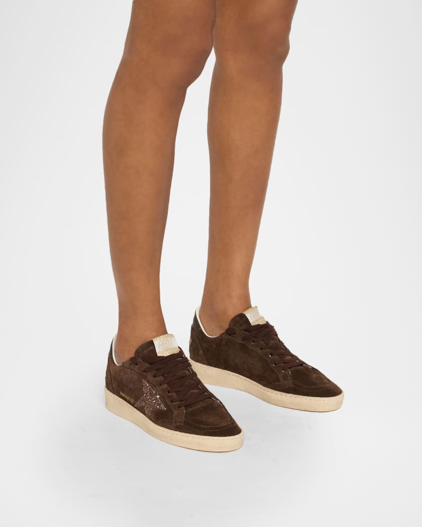 Ballstar Suede Glitter-Star Low-Top Sneakers