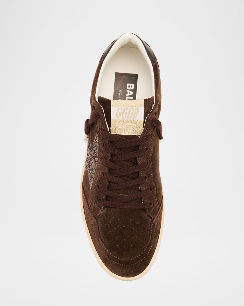 Ballstar Suede Glitter-Star Low-Top Sneakers