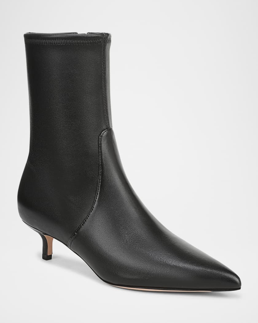 Lisa Stretch Leather Booties