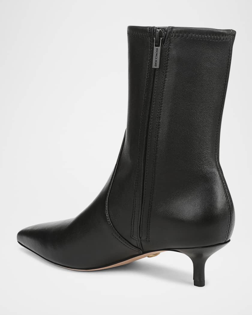 Lisa Stretch Leather Booties