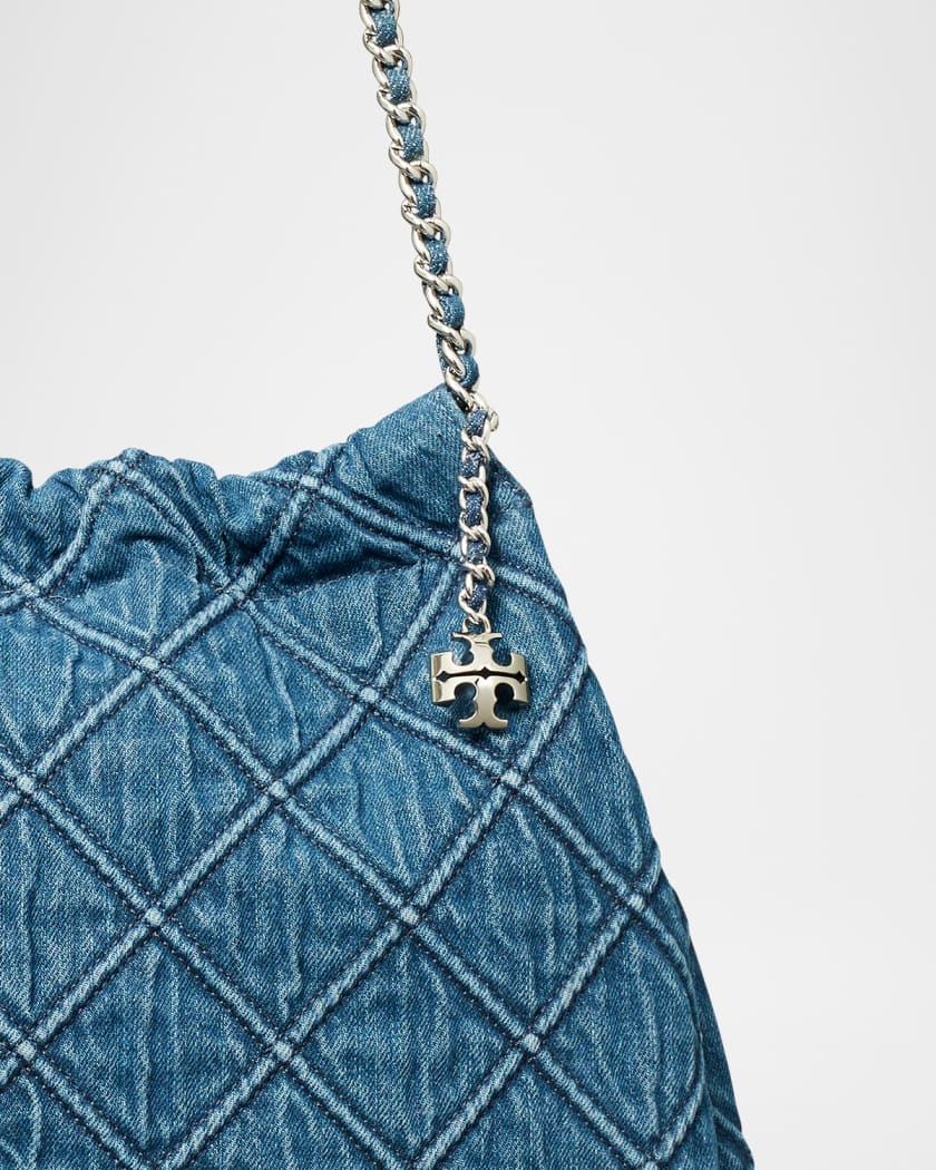 Fleming Soft Denim Hobo Bag