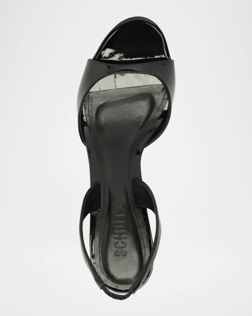 Scarlett Leather Mid-Heel Slingback Sandals