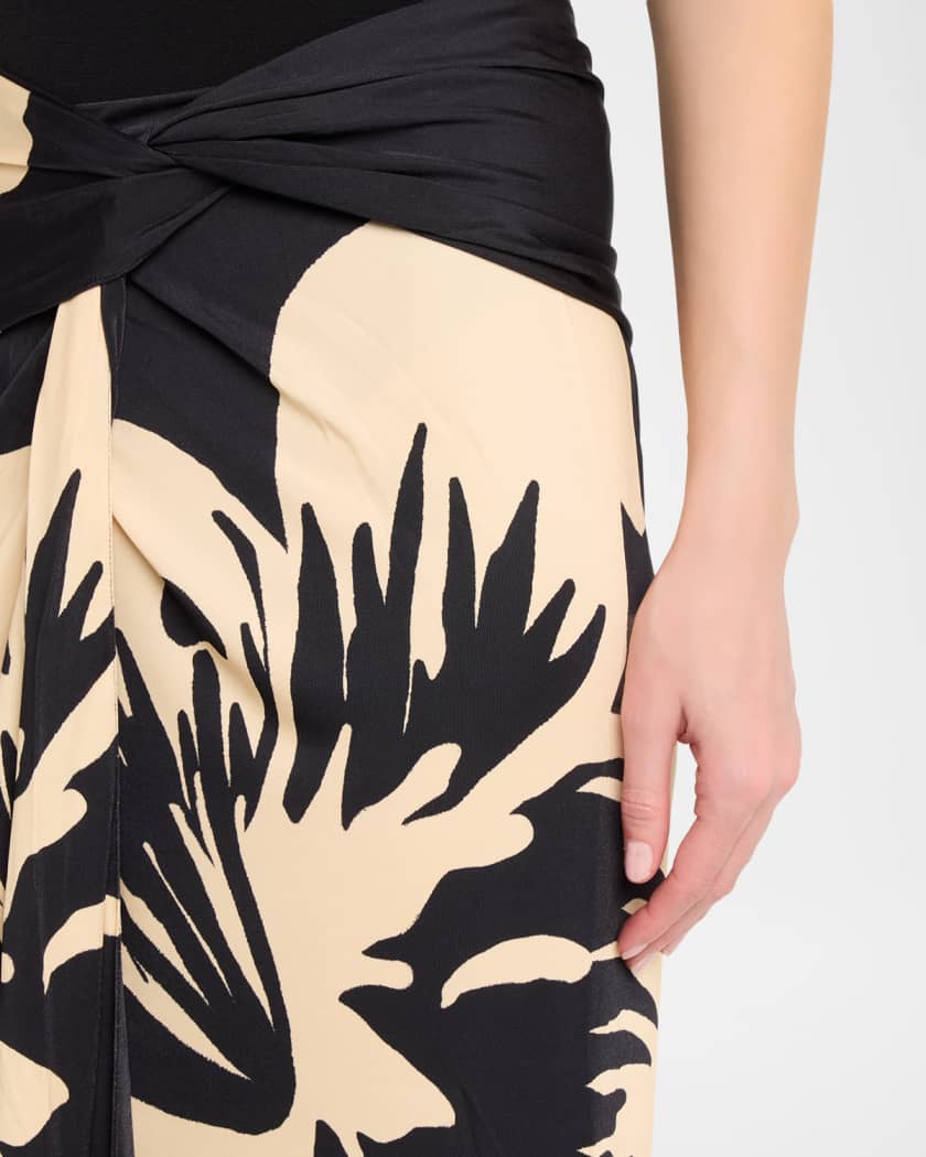 Johanna Ortiz Luminosity Draped Ankle Skirt | Neiman Marcus