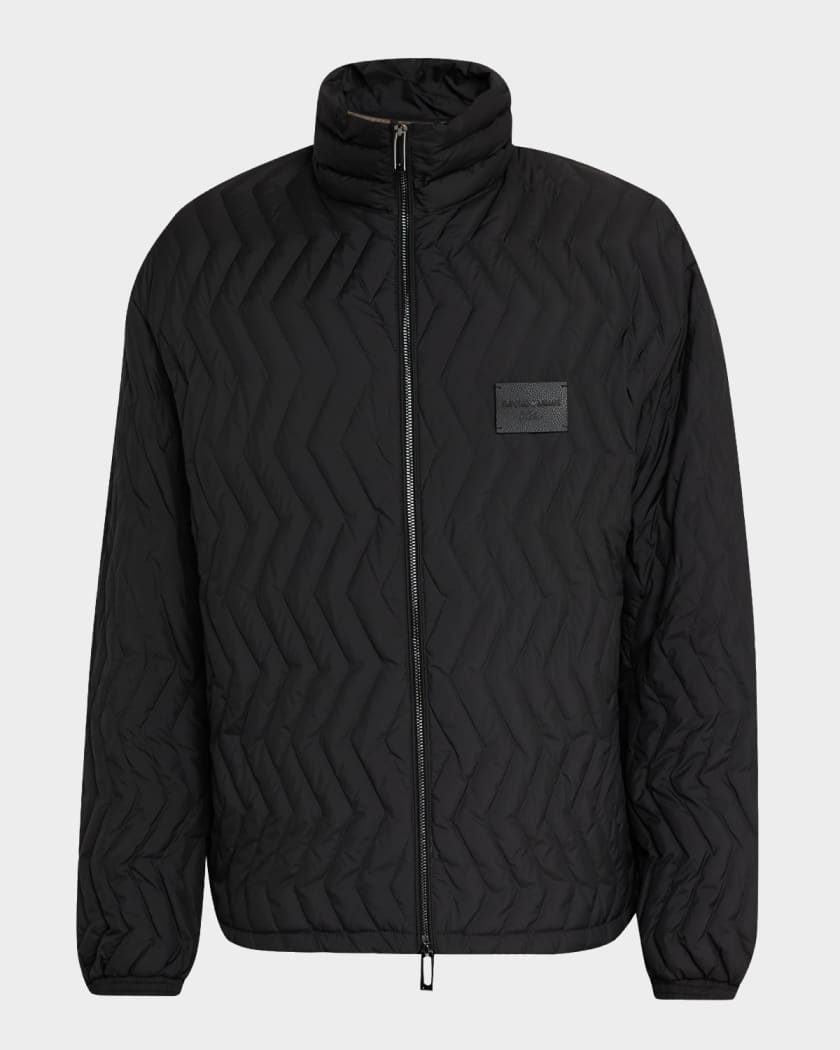 EMPORIO ARMANI ジャケット Emporio Armani Men's Chevron Quilted Padded Down Jacket | Neiman