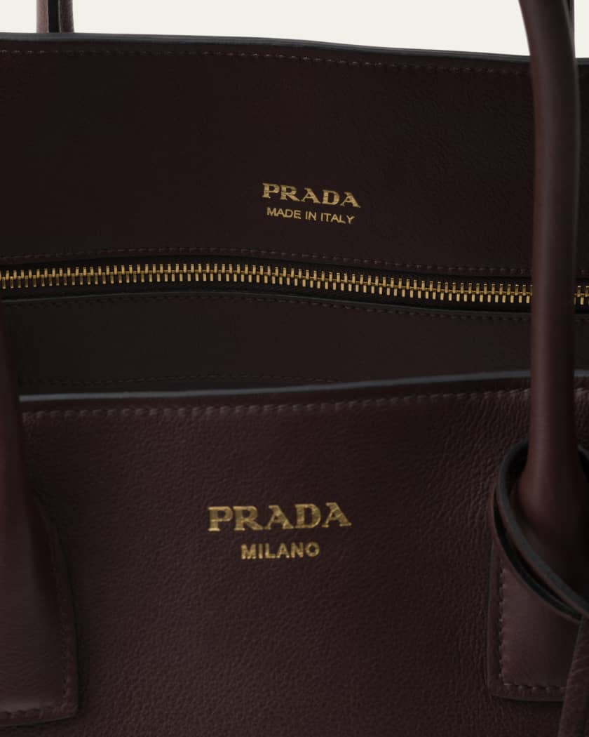 Soft Grain Leather Top-Handle Bag