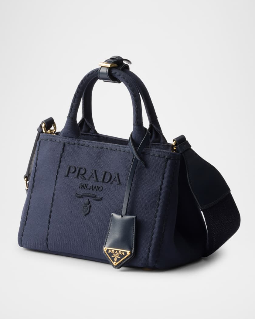 Cotton Canvas Mini Top-Handle Bag