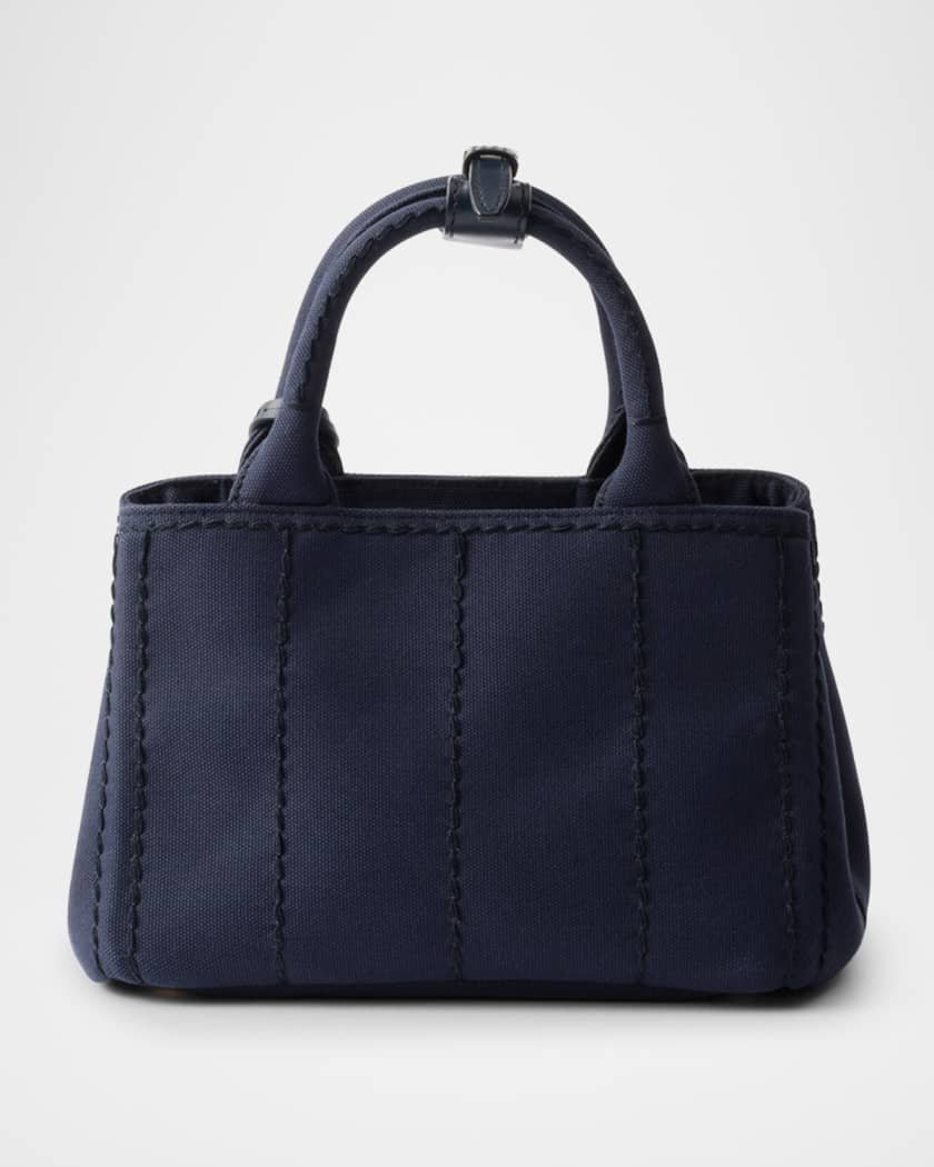 Cotton Canvas Mini Top-Handle Bag