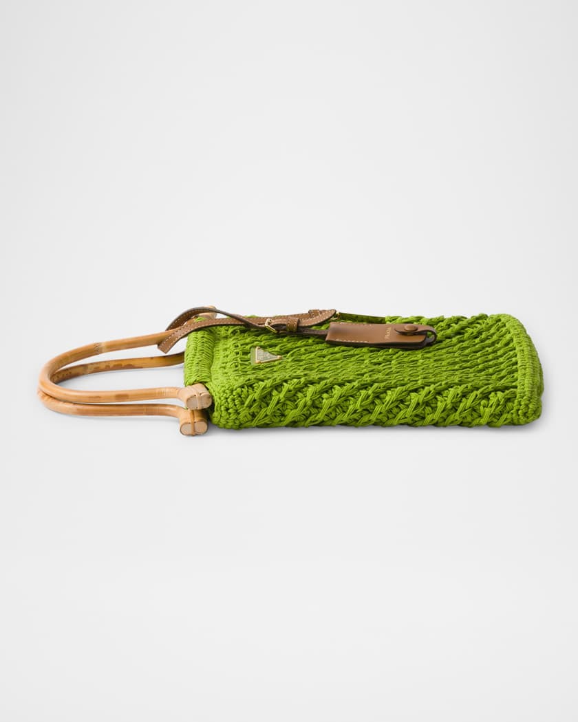 Cotton Crochet Mini Top-Handle Bag