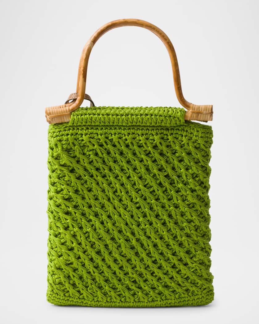 Cotton Crochet Mini Top-Handle Bag