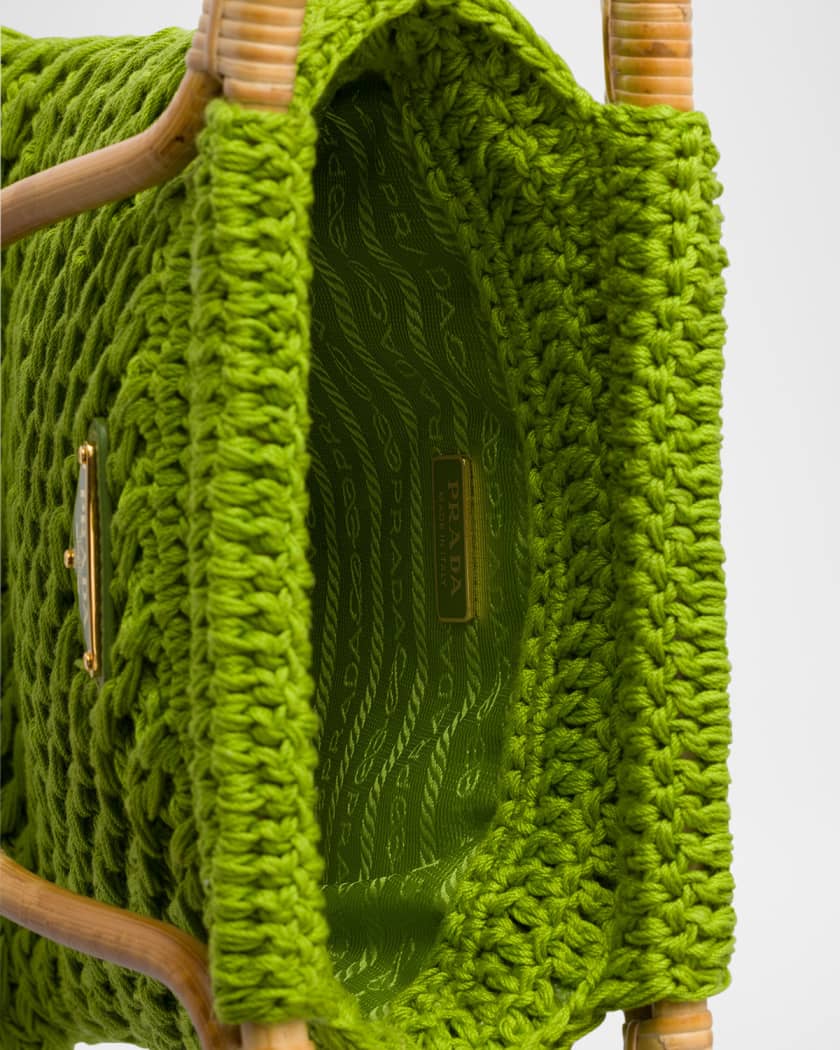 Cotton Crochet Mini Top-Handle Bag