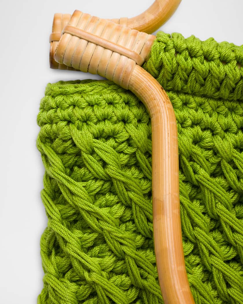 Cotton Crochet Mini Top-Handle Bag