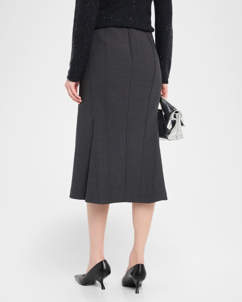 FABIANA FILIPPI Seamed A-Line Midi Skirt | Neiman Marcus