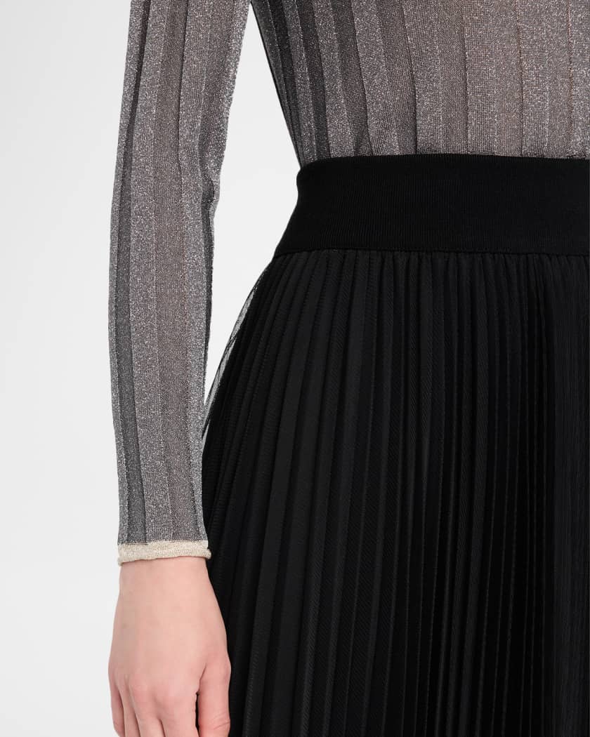 a1015 美品　FABIANA FILIPPI 【M】　タートルネックセーター FABIANA FILIPPI Shimmer Rib Knit Turtleneck Sweater | Neiman