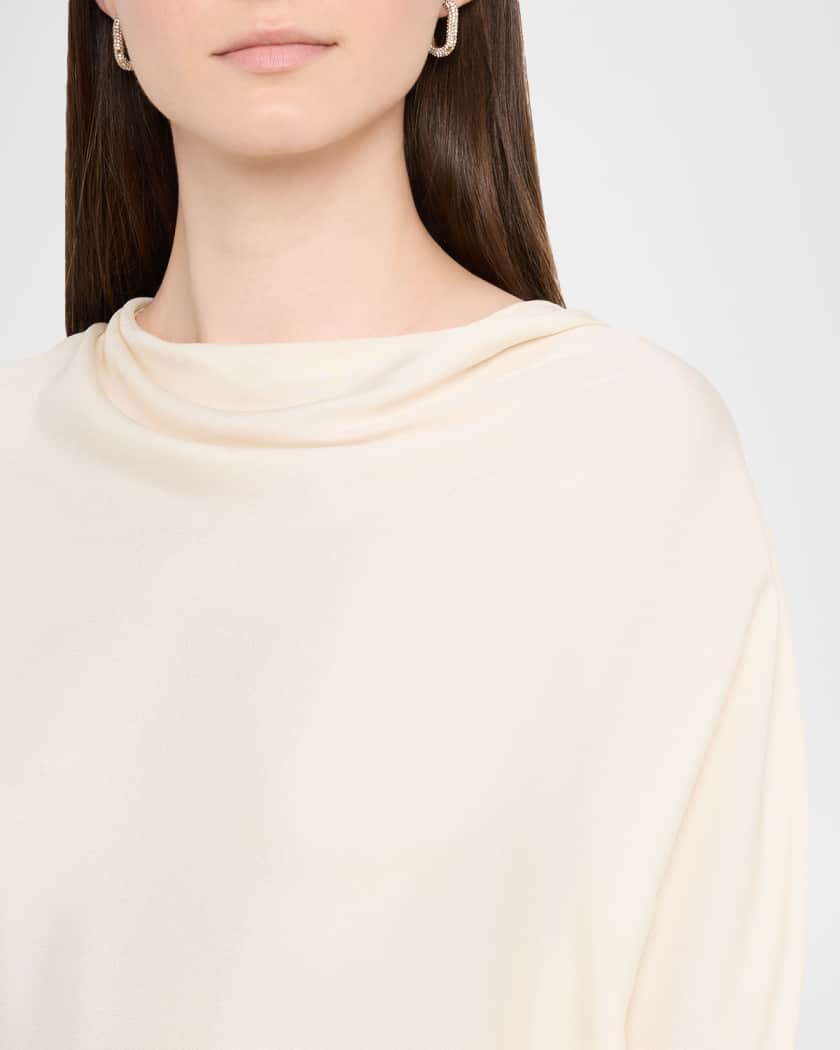 Fabiana Filippi シルクトップス FABIANA FILIPPI Fluid Cowl-Neck Top | Neiman Marcus