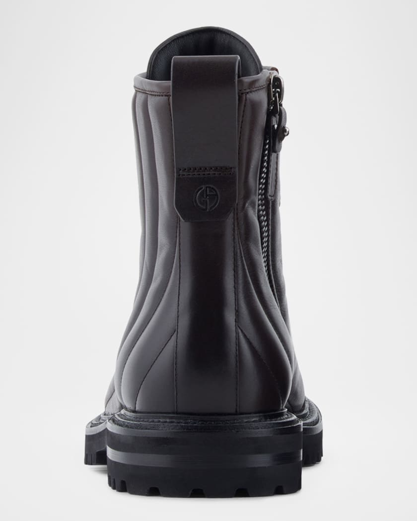 靴 Giorgio armani side zip leather boots Giorgio Armani Men's Leather Chelsea Boots | Neiman Marcus