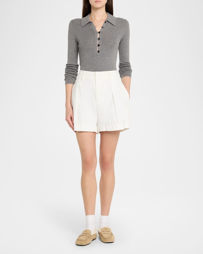 Shearling Lined Suede Penny Loafers