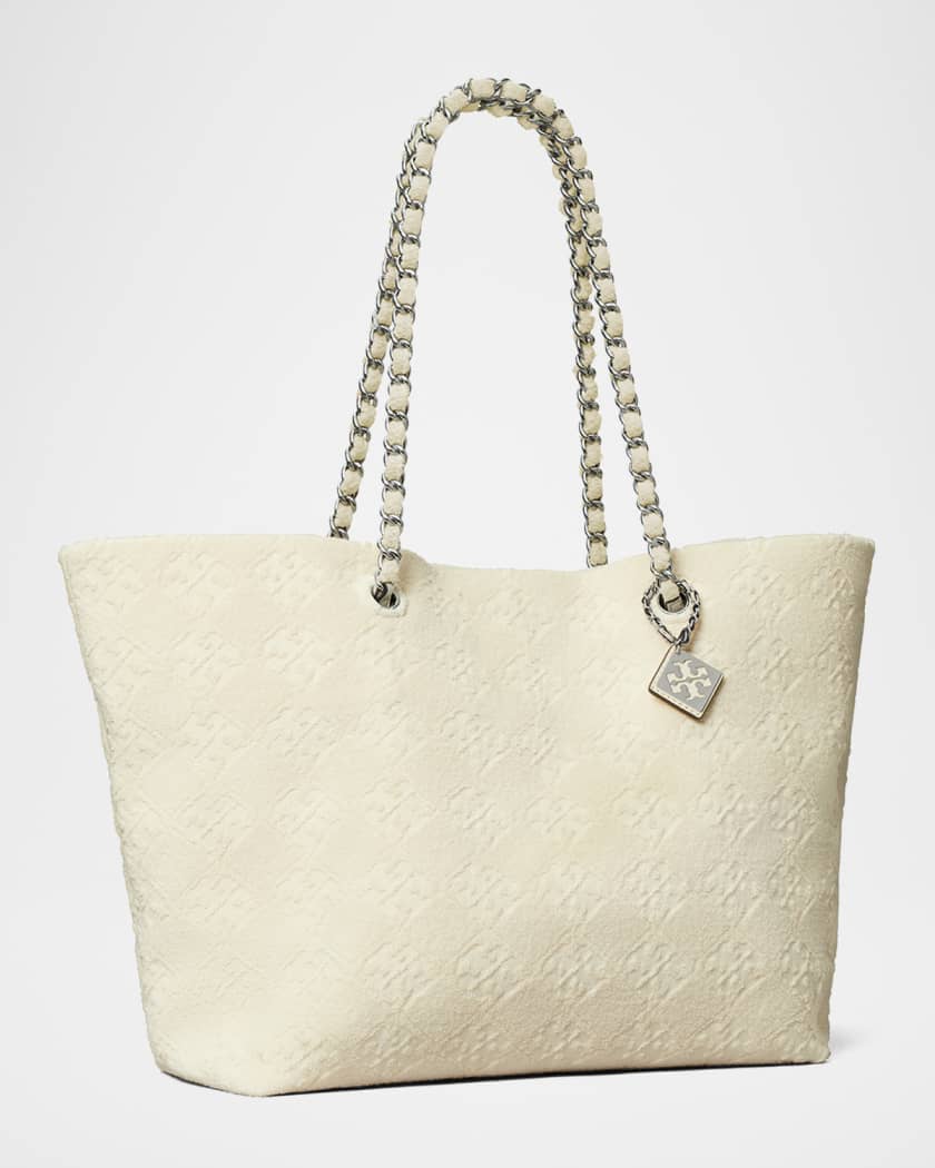 【送料&関税込】Tory Burch Terry Tote Bag Ella T Monogram Terry Tote Bag | Neiman Marcus