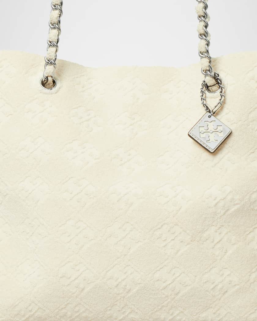 【送料&関税込】Tory Burch Terry Tote Bag Ella T Monogram Terry Tote Bag | Neiman Marcus
