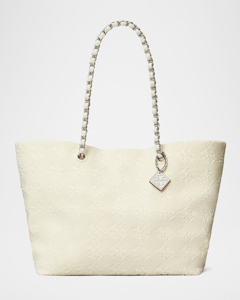 【関税&送料込】Tory Burch Borsa Ella Terry In Cotone Ella T Monogram Terry Tote Bag | Neiman Marcus