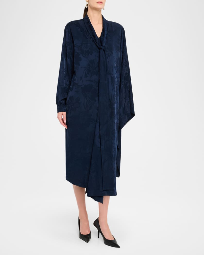 ●送料込●BALENCIAGA●long-sleeved shirt dress BALENCIAGA Stretch-jersey maxi shirt dress | NET-A-PORTER