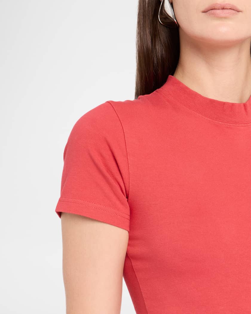 Balenciaga Short-Sleeve Mini T-Shirt Dress | Neiman Marcus