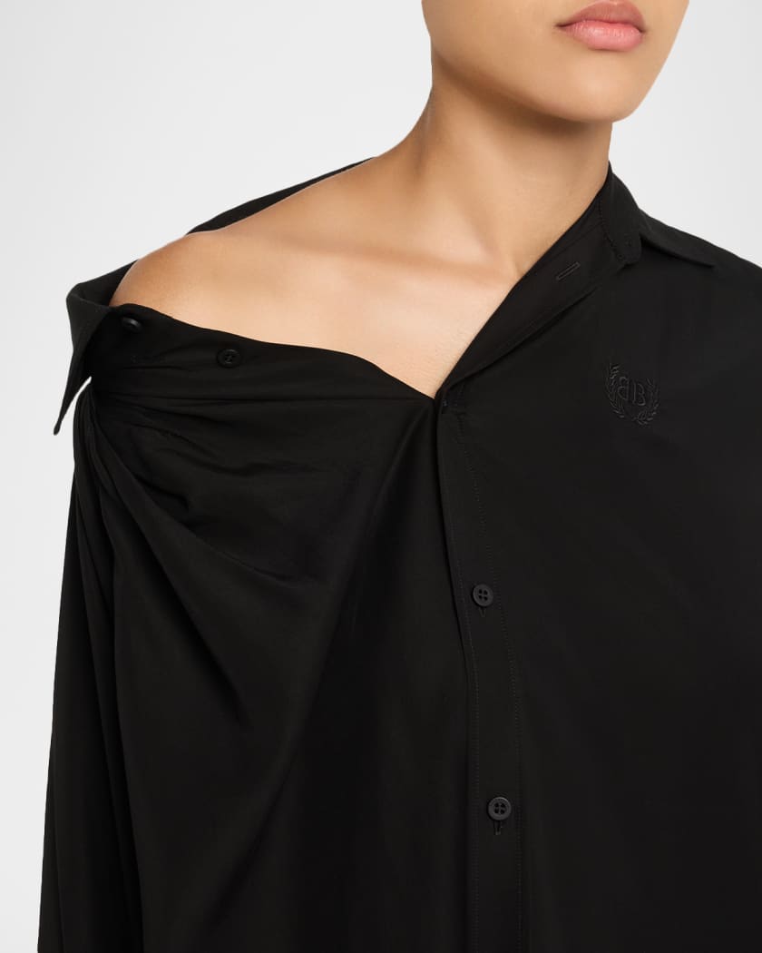 入荷中 Button-Down One-Shoulder Balenciaga Shirtdress Marcus Neiman | トップス