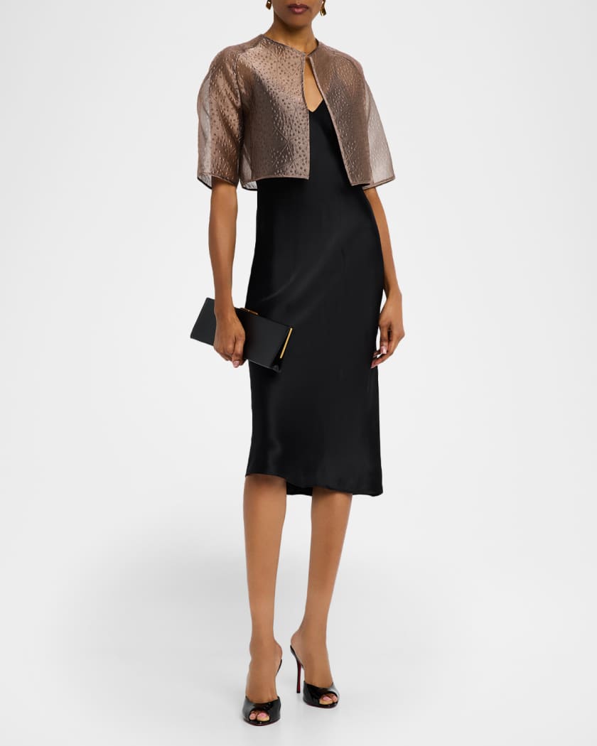 Rivet Organza Crop Bolero Jacket