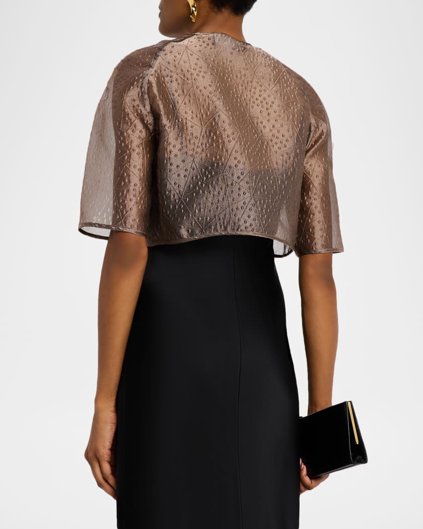 Rivet Organza Crop Bolero Jacket