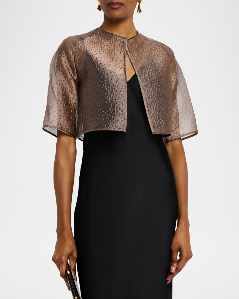 Rivet Organza Crop Bolero Jacket