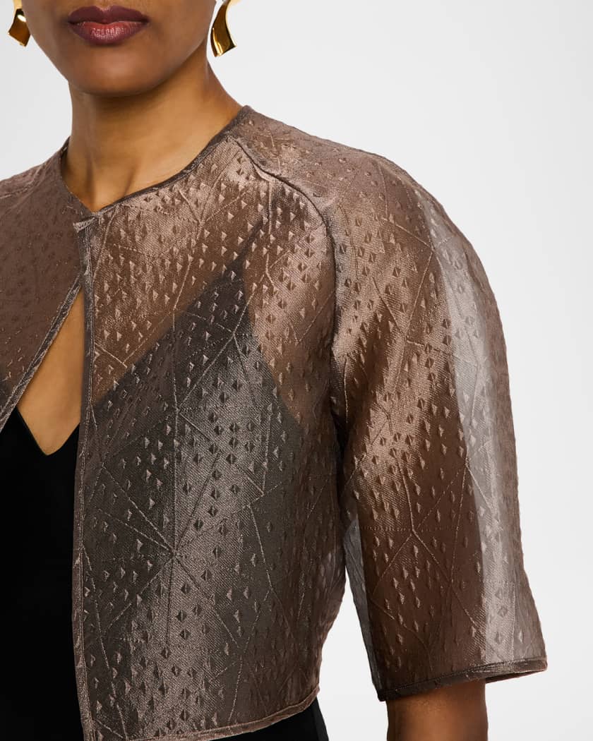 Rivet Organza Crop Bolero Jacket