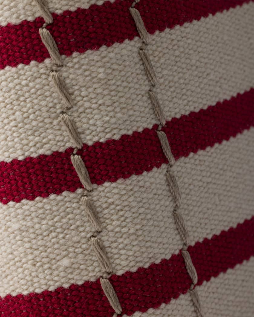 Striped Cotton Canvas Mini Top-Handle Bag